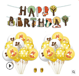 Childrens Birthday Party Cute Cartoon Theme Party Decoration Set Happy Birthday Balloon Supplies Childrens Birthday Party Cute Cartoon Theme Party Decoration Set Happy Birthday Balloon Supplies